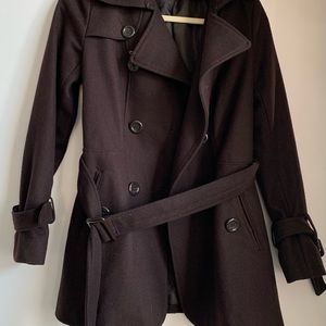 Mid-Length Brown Trench Coat